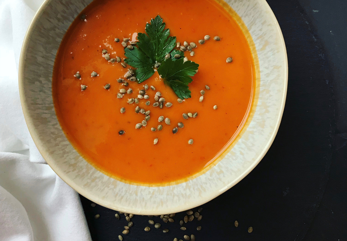 Schnelle Süßkartoffel-Paprika-Suppe - Plantiness